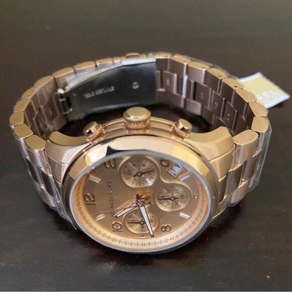 Michael Kors Accessories - NEW Michael Kors Runway Chronograph‎ Watch 38mm Rose Gold - 100M Water Resistant